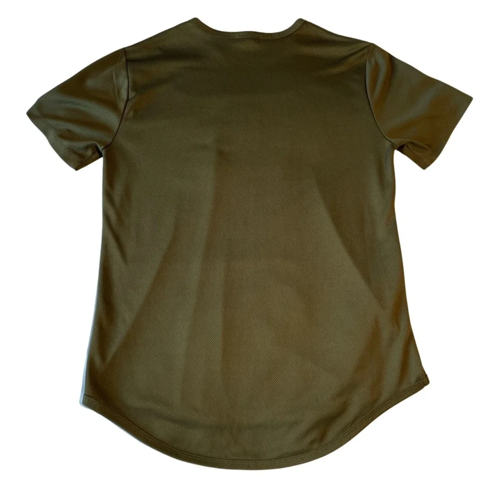 Forever 21 Men's Mesh Olive Green T-Shirt - Picture 2 of 3